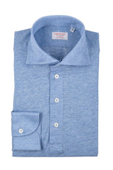 Polo Camicia Lino Cotone Azzurra 