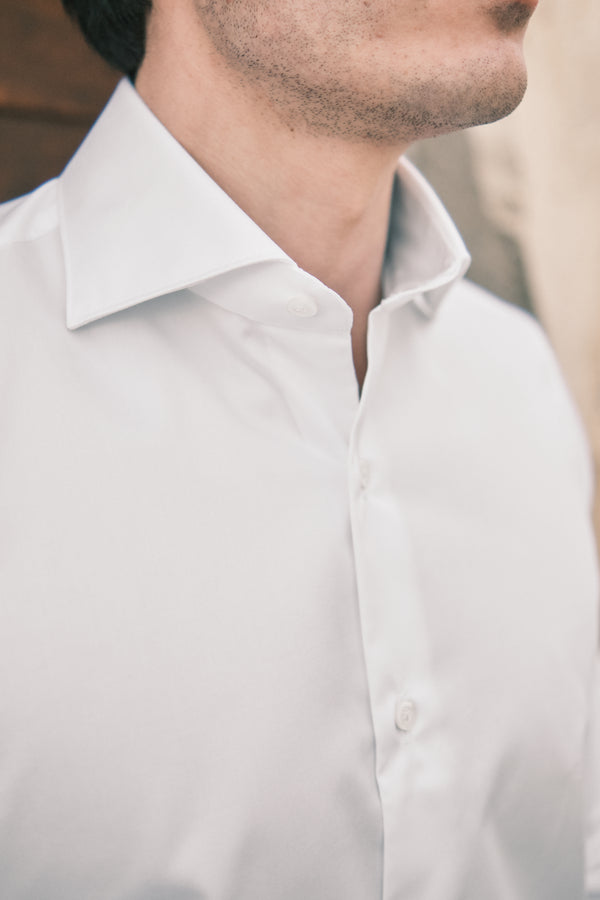 Easy Iron White Twill Shirt