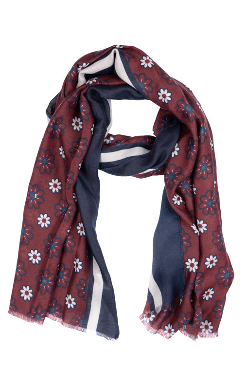 Red Blue Multicolor Wool Fabric