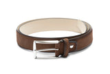 Suede Belt brown Aged Finish
