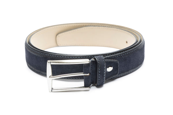 Suede Belt Blue Aged Finish