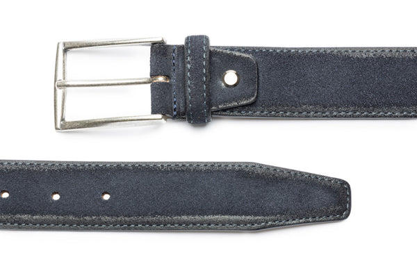 Suede Belt Blue Aged Finish