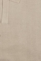 Blue Cotton Thread Polo Sweater Short Sleeve