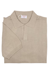 Blue Cotton Thread Polo Sweater Short Sleeve