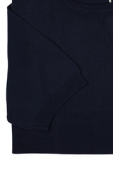 Blue Cotton Thread Sweater Short Sleeve