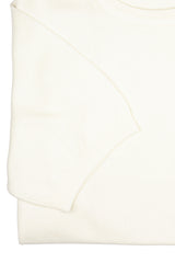 White Cotton Thread Sweater Short Sleeve