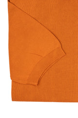 Orange Cotton Thread Sweater Short Sleeve