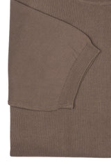 Brown Cotton Thread Sweater Short Sleeve