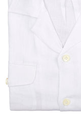 Italian Linen Shirt — Double Round Pocket — White