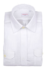 Safari Linen Overshirt White — Handmade Italian Linen Shirt | Cordone1956