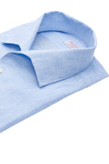 Light Azure Linen Capri Shirt