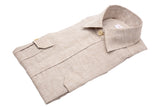 Safari Linen Overshirt Beige — Handmade Italian Linen Shirt | Cordone1956