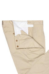 Beige Cotton Summer Trousers