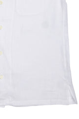Italian Linen Shirt — Double Round Pocket — White