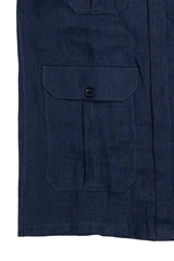 Safari Linen Overshirt Blue  — Handmade Italian Linen Shirt | Cordone1956