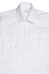 Safari Linen Overshirt White — Handmade Italian Linen Shirt | Cordone1956