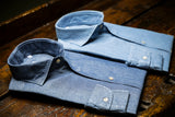 Blue Linen Blend Denim shirt