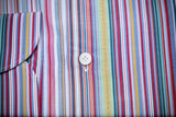 Bold Multi Striped  Multi Color Poplin Shirt Handmade