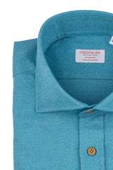 Zermatt — Teal Thomas Mason Flannel Shirt | Cordone1956