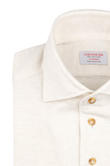 Polo Camicia Jersey Bianca Fatta a Mano
