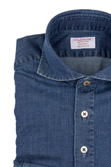 Denim Polo Shirt — Stone Washed, Handmade in Italy | Cordone1956