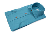 Zermatt — Teal Thomas Mason Flannel Shirt | Cordone1956