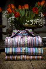 Bold Multi Striped Poplin Shirt Handmade