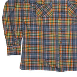 Courchevel — Blue and Orange Check Thomas Mason Flannel Shirt | Cordone1956