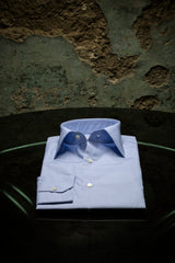 Striped Popeline Shirt Azure