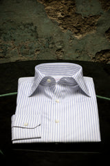 Camicia Righe Popeline Blue e Bianca 