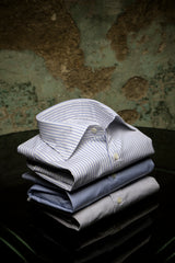 Striped Popeline Shirt Azure