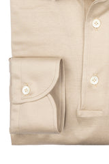 Polo Beige Long Sleeve One Piece  Filo di Scozia