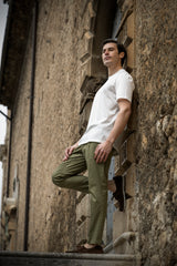 Green Cotton Summer Trousers