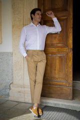 Beige Cotton Summer Trousers