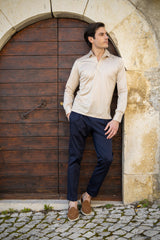 Blue Cotton Summer Trousers