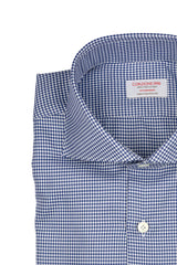 Navy Houndstooth Twill Shirt