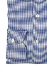 Navy Houndstooth Twill Shirt