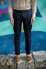 Blue Cotton Summer Trousers