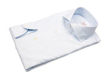 Light Blue Houndstooth Twill Shirt