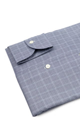 Navy Prince of Wales Check Shirt