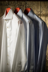 Light Azure Panama Solid Shirt Handmade
