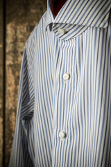 Blue Double-Stripe Poplin Shirt