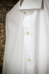 White Twill Solid Shirt Handmade