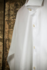 White Panama Solid Shirt Handmade