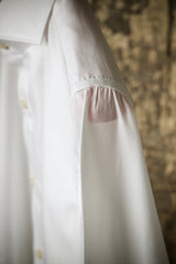 White Panama Solid Shirt Handmade
