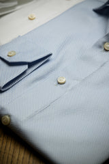Azure Royal Oxford Solid Shirt Handmade