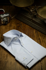 Light Blue Striped Poplin Shirt