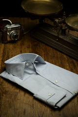Striped Shirt with Self-Fabric Collar