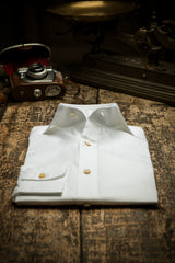 White Panama Solid Shirt Handmade