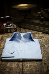 Azure Panama Solid Shirt Handmade
